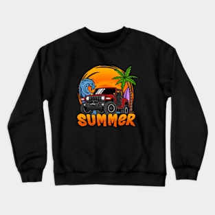 Jeep Wrangler Summer Holiday - Red Crewneck Sweatshirt